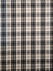 Black & White Plaid Cotton Blend Seersucker Fabric – 44″ Wide x 1 7/8 Yards
