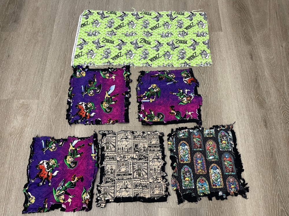 Legend of Zelda Fabric Sheet/Scrap/Piece/Remnant Squares