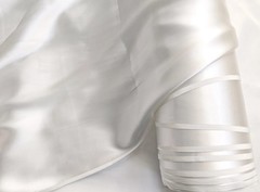 Heavy 24m/m 55”Wide Natural White Mulberry Silk Cotton Charmeuse Fabric Wedding