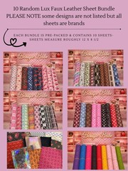 Bougie Babe Logo Faux Leather Sheets – 10 Random Assorted Sheets Lot