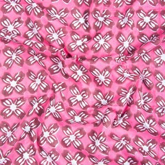 By The Yard Natural Cotton Hand Block Printed Fabric Women Girls Dress Fabric