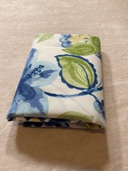 Richloom Floral Cotton Duck Fabric Blue Teal Canvas 55” x 55” Home Decor