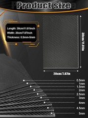 Kalolary Carbon Fiber Sheet 200 X 300 X4 MM,3K Real Carbon Fiber Board Plate