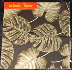 SUNBRELLA MONSTERA LEAF FABRIC SAMPLES, 25″ X 25″ SOLLIS PATTERN, ACRYLIC