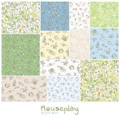 Mouseplay | 5″ Charm Pack by Anita Jeram by Clothworks | 42 pcs
