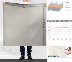 Faraday Protection Fabric EMF Blocking Ripstop Magnetic RF EMI Shielding Cloth