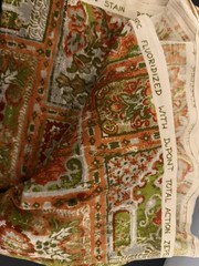 Custom Order Cohama Upholstery Fabric “Cathay” 5+ YDS Vintage Orange Green 70s?