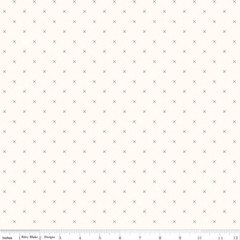 1/4 Yard 9×42 Riley Blake “Bee Cross Stitch” Pebble Gray On Cloud Lori Holt