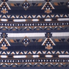 Navy Aztec Fleece Fabric 58″ Wide Rust Orange Southwestern Fleece Yard