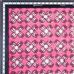By The Yard Natural Cotton Hand Block Printed Fabric Women Girls Dress Fabric