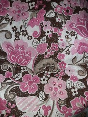 Pink Floral Glitter Fabric 21″in. X 12″in. Pre- Washed Pre-Shrunk New Other