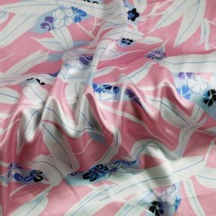 1 Yard Soft Silky Satin Fabric floral charmeuse Material Lining Scarf Textile