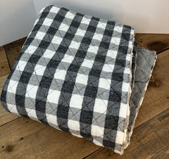 Black and White Buffalo Check Lightweight Quilt – 97×60-Needs Binding
