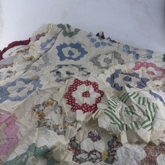 Lot of Pre Cut and Partially Stitched Quilting Pieces for Crafting Junk Journal
