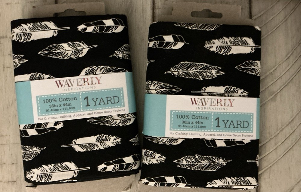 Waverly Faberic By The Yard Feathers Lot Of 2