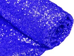 Glitz Sequin Fabric / 3mm Sequin on Poly Mesh 51/52″ Wide Sold BTY – Royal Blue