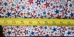3 One Yard Pieces Of Red White And Blue Patriotic Fabric 100% Cotton