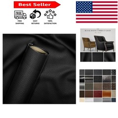 Bycast65 Black Matte Marine Vinyl Fabric: Durable, Waterproof Upholstery 1.49ft