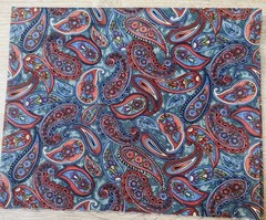 Timeless Treasure Paisley Quilting Cotton Fabric Half Yard Craft Sew Blue Reds