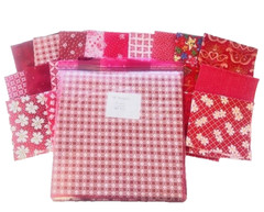 10″ Pre-Cut Fabric Squares – RED Prints – 40 Pieces – NO Duplicates