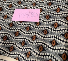 The Empire Collection Fabric Rose Studios 1/2 yard x 44″ Black Brown Geometric