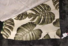 SUNBRELLA MONSTERA LEAF FABRIC SAMPLES, 25″ X 25″ SOLLIS PATTERN, ACRYLIC