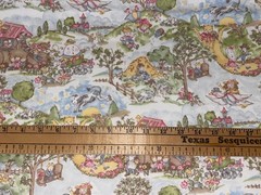 1/2 Yd Vintage “Nursery Thyme” Rhyme FLANNEL by Dona Mollo General Fabrics