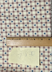 Cotton fabric lot of four pieces heart theme unknown brands, fat quarters