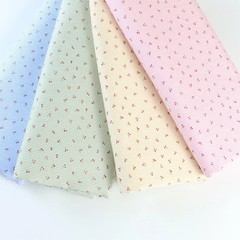 150x50cm Cherry Stripe Breathable Cotton Fabrics for DIY Sewing Summer Clothing
