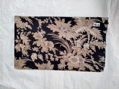 Indian Handmade Black Floral Print Dressmaking, Sewing Running Fabric 2.5 Yards