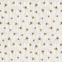 Bee Bees on wood texture CD2391 Timeless Treasures Durable Cotton Fabric