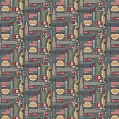Destinations Fabric – New York Statue Liberty Taxi Empire State – Northcott YARD