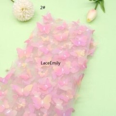 Exquisite Gradient butterfly Embroidered lace fabric mesh tulle for Wedding