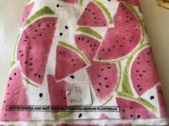 Flannel Quilting Sewing Fabric Lot Pink Green Peach Yellow White Watermelons