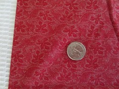 4735. RED LEAF DESIGN Craft, Quilting COTTON FABRIC – 44″ x 1 yd.