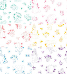 Disney Forever Princess Collection – Toile Cotton Fabric Sold by the Yard