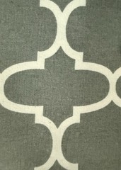 Gray White Upholstery Fabric Remnants Home Decor Geometric Shapes Sewing Project