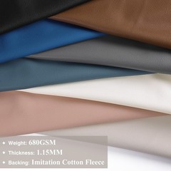 Faux Leather Fabric, 55″ W 1.15MM Thicken Marine Vinyl Upholstery Fabric by T…