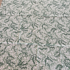Green Leaf & Vine NEW Remnant 45w” X 3yds Cotton Blend Linen-Look No Flaws