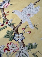 NOS Brunschwig & Fils KANCHOU Parrots BIRDS ITALY : HIGH END Designer Fabric