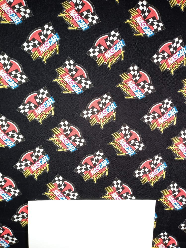 Camelot Fabrics NASCAR Stock Car Racing Black Background BTHY