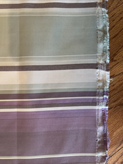 6 Yards of Continuous Fabric- 56 inches wide – Striped Green, Purple, White