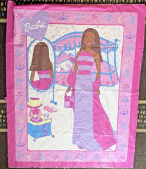 VTG`01 Ethnic Barbie Large Panel by Springs Industries Quilting 45″x36″ FLAWED