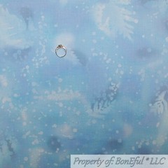 BonEful Fabric FQ Cotton Quilt Light Blue Sky Cloud Batik Print Blender Texture