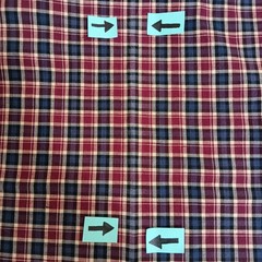 Navy Blue And Wine Plaid Woven Cotton Fabric 4-1/2 yd x 44″