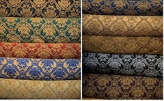 Fabric sold by yard Upholstery Drapery Chenille classic Damask design 60″ Wide