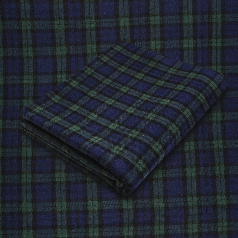 Blue and Green Tartan Plaid Cotton Flannel Fabric – 60″ Wide – Sold by the Yard