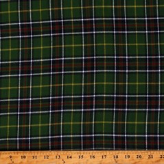 Homespun Tartan Traditions Plaid Green Red Yarn Dyed Fabric by the Yard D153.17