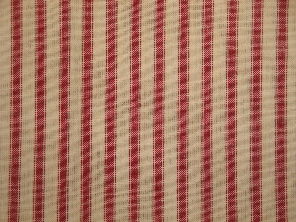 Diamond Textiles Red Stripe Woven Cotton Homespun Sewing Fabric