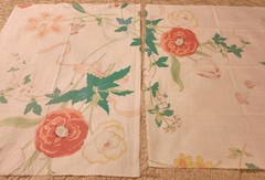 Vtg Lot of 25 Fat Quarters Upcycled Floral Bed Sheets Sewing Crafting 22 Designs